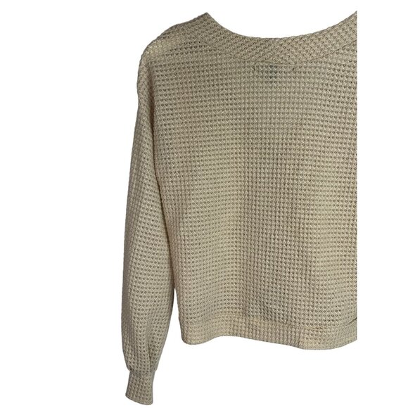 Derek Heart Top Womens Small Cardigan Button Down Waffle Knit Tan Brown Casual - Picture 8 of 15